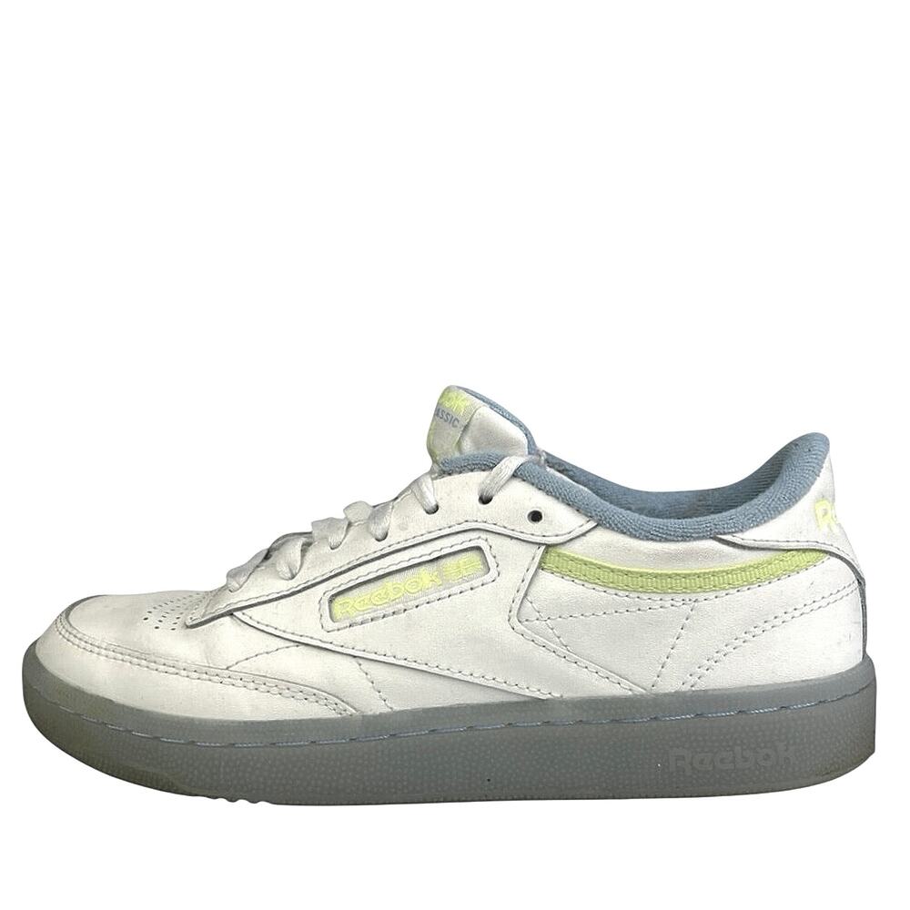 Reebok Classic Club C 85 Women's White Yellow Lace Up Low Top Sneakers Shoes 6